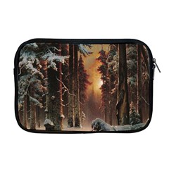 Sunset In The Frozen Winter Forest Apple Macbook Pro 17  Zipper Case by Sudhe