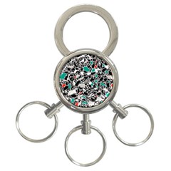 Illustration Abstract Pattern 3-ring Key Chain by Sudhe