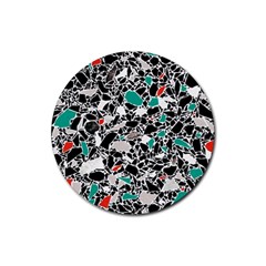 Illustration Abstract Pattern Rubber Round Coaster (4 Pack)  by Sudhe