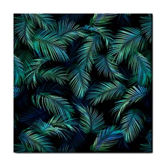 Palms Pattern Design Tile Coaster by Sudhe