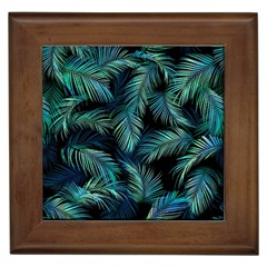 Palms Pattern Design Framed Tile by Sudhe