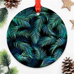 Palms Pattern Design Ornament (round) by Sudhe