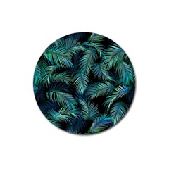 Palms Pattern Design Magnet 3  (round) by Sudhe