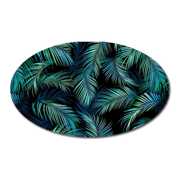 Palms Pattern Design Oval Magnet