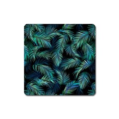 Palms Pattern Design Square Magnet by Sudhe