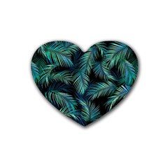 Palms Pattern Design Heart Coaster (4 Pack)  by Sudhe