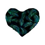 Palms Pattern Design Standard 16  Premium Heart Shape Cushions Back