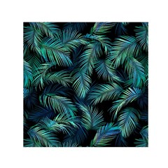 Palms Pattern Design Small Satin Scarf (square) by Sudhe