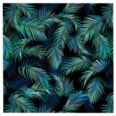 Palms Pattern Design Wooden Puzzle Square by Sudhe