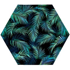 Palms Pattern Design Wooden Puzzle Hexagon by Sudhe