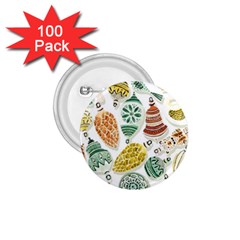 Surface Pattern  Vintage Christmas Ornaments 1 75  Buttons (100 Pack) 