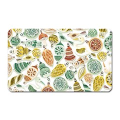 Surface Pattern  Vintage Christmas Ornaments Magnet (rectangular)