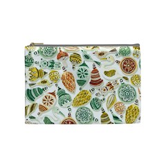 Surface Pattern  Vintage Christmas Ornaments Cosmetic Bag (medium) by Sudhe