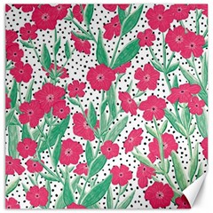 Flora Floral Flower Flowers Pattern Canvas 16  X 16  by Sudhe