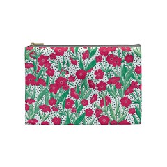 Flora Floral Flower Flowers Pattern Cosmetic Bag (medium) by Sudhe