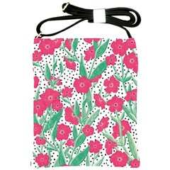 Flora Floral Flower Flowers Pattern Shoulder Sling Bag by Sudhe