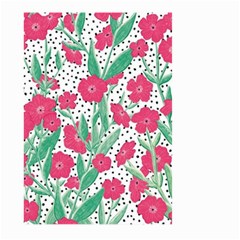 Flora Floral Flower Flowers Pattern Large Garden Flag (two Sides) by Sudhe