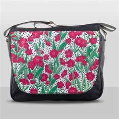 Flora Floral Flower Flowers Pattern Messenger Bag by Sudhe