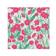 Flora Floral Flower Flowers Pattern Small Satin Scarf (square) by Sudhe