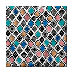 Diamond Shapes Pattern Tile Coaster by Sudhe