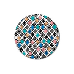 Diamond Shapes Pattern Magnet 3  (round) by Sudhe