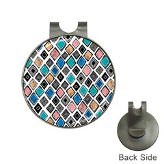 Diamond Shapes Pattern Hat Clips With Golf Markers by Sudhe