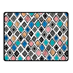 Diamond Shapes Pattern Fleece Blanket (small) by Sudhe