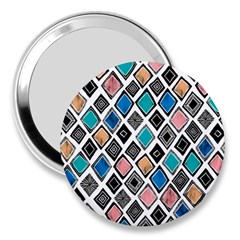 Diamond Shapes Pattern 3  Handbag Mirrors