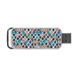 Diamond Shapes Pattern Portable Usb Flash (one Side)