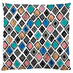 Diamond Shapes Pattern Large Flano Cushion Case (one Side) by Sudhe