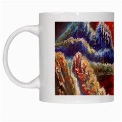 Sci Fi  Landscape Painting White Mugs by Sudhe