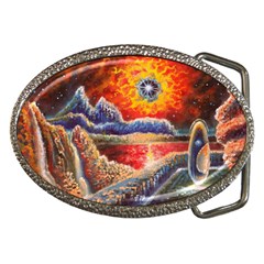 Sci Fi  Landscape Painting Belt Buckles by Sudhe