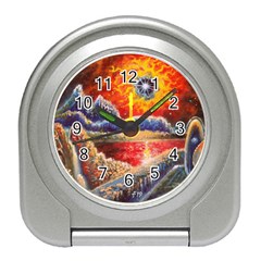 Sci Fi  Landscape Painting Travel Alarm Clock