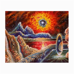 Sci Fi  Landscape Painting Small Glasses Cloth by Sudhe