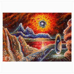 Sci Fi  Landscape Painting Large Glasses Cloth by Sudhe