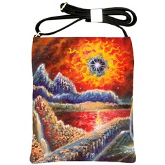 Sci Fi  Landscape Painting Shoulder Sling Bag by Sudhe