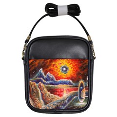 Sci Fi  Landscape Painting Girls Sling Bag by Sudhe