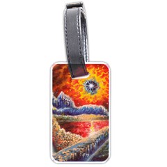 Sci Fi  Landscape Painting Luggage Tag (one Side) by Sudhe