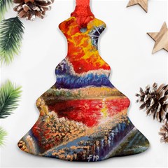 Sci Fi  Landscape Painting Christmas Tree Ornament (two Sides) by Sudhe