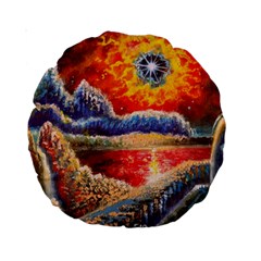 Sci Fi  Landscape Painting Standard 15  Premium Round Cushions