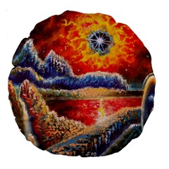 Sci Fi  Landscape Painting Large 18  Premium Round Cushions