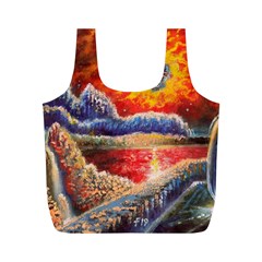 Sci Fi  Landscape Painting Full Print Recycle Bag (m) by Sudhe