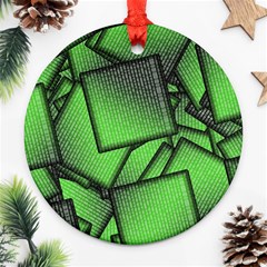 Binary Digitization Null Green Ornament (round) by HermanTelo