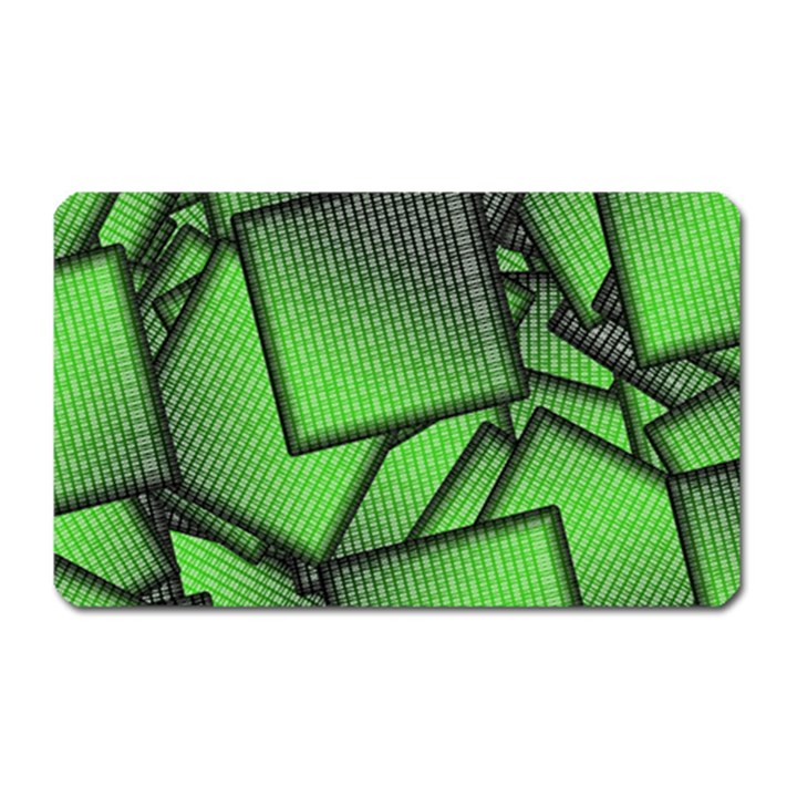 Binary Digitization Null Green Magnet (Rectangular)