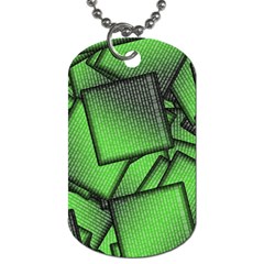 Binary Digitization Null Green Dog Tag (one Side) by HermanTelo