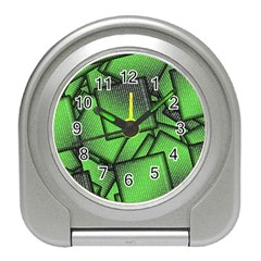 Binary Digitization Null Green Travel Alarm Clock