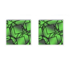 Binary Digitization Null Green Cufflinks (square) by HermanTelo