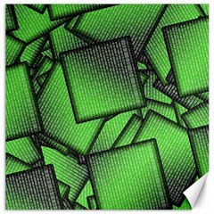 Binary Digitization Null Green Canvas 12  X 12  by HermanTelo