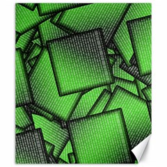 Binary Digitization Null Green Canvas 20  X 24 