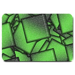 Binary Digitization Null Green Large Doormat  by HermanTelo